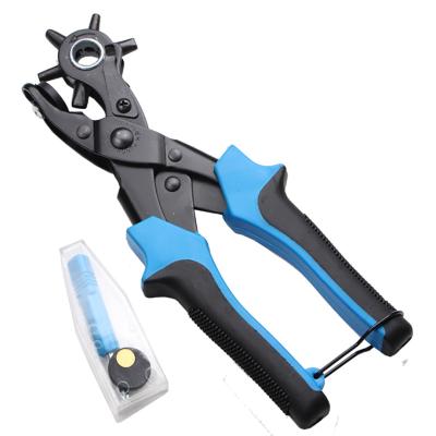 China Wholesale Portable Heavy Duty Leather 2.0mm-4.5mm Diy Tool Belt Hole Puncher Punch Pliers With PPS Handle for sale