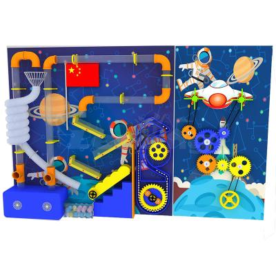 China Kindergarten Educational Wooden Intelligent Educational Kid Interactive Game Kids Play Wall Games Indoor Playground for sale