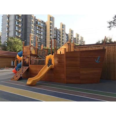 China New Model Kids Wooden Outdoor Playground Garden Playground Equipment Kids Backyard Wooden Playground Set for sale