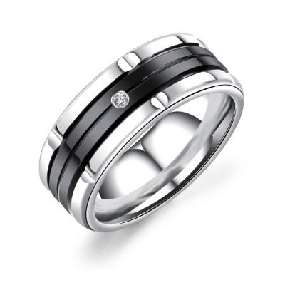 China TRENDY Factory Fashion Hot Selling Mens Rings Stainless Steel Mens Ring Custom Backed for sale