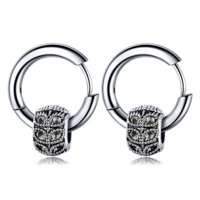 China FASHIONABLE Korean and Japan hip hop earrings for man fashionable stainless steel nightclub jewelry custom backed for sale