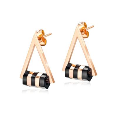 China Fashionable western style graceful earrings personalized geometric triangle earring for ladies custom backed for sale