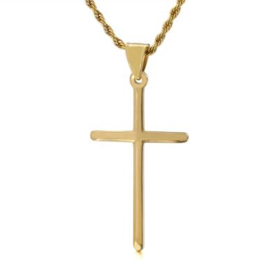 China Religious Simple Style Mens Cross Pendants Stainless Steel Pendant Custom Backed for sale