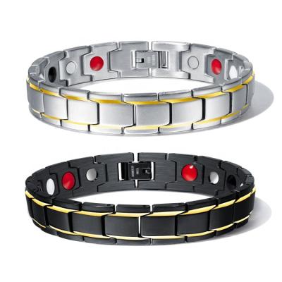 China FASHIONABLE Stylish Titanium Magnetic Therapy Men Bracelet Pain Relief For Arthritis And Carpal Tunnel Custom Supported for sale