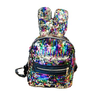 China China anti-theft fashion beautiful bagpack women custom girl sequin school backpack bag for sale