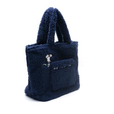 China Others Designer Girls Velvet Plush Tote Women Hand Carry Tote Bag for sale