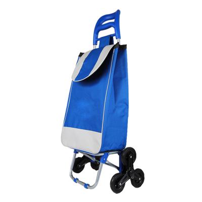 China Six Wheels Foldable Shopping Cart Shopping Trolleys For Climbing Stairs Promotional Grocery Cart 30 - 40L for sale