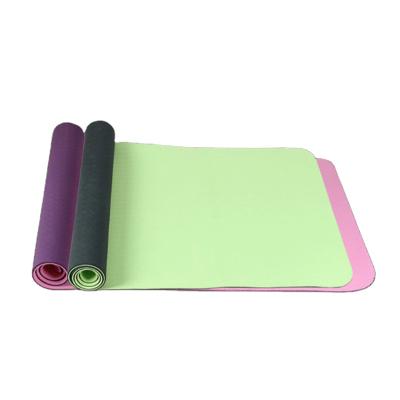 China Double Sided Anti Band Exercise Yoga Mat Tear Workout Mat For Yoga Pilates Floor Exercise Band Thick Yoga Mats for sale