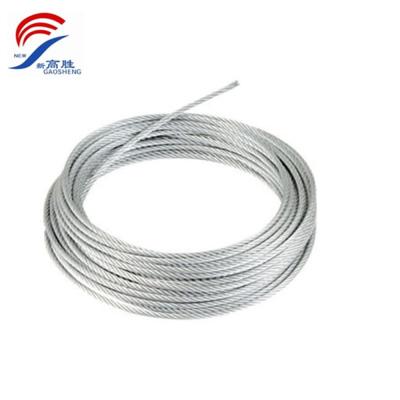 China 7x7 DIN Rope Hot Dipped Galvanized Steel Cable 2mm for sale