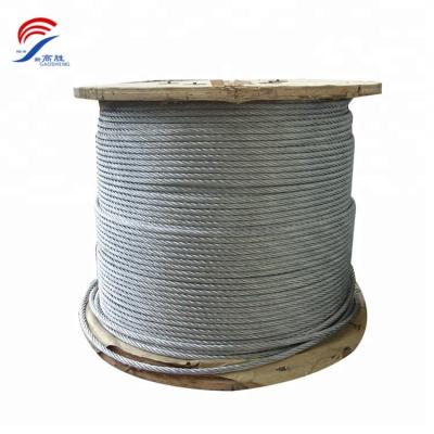 China Aircraft wire 10mm lift 8*19S+FC ungalvanized steel wire rope for sale