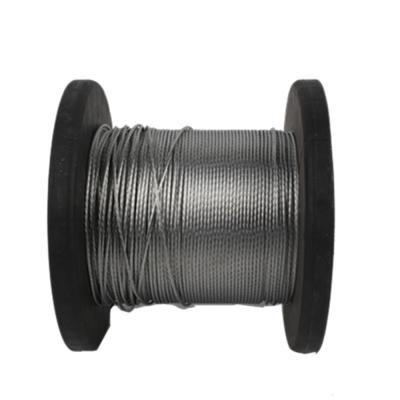 China Rope 1x7 1x19 7x7 304/316 Stainless Steel Wire Rope Cable for sale