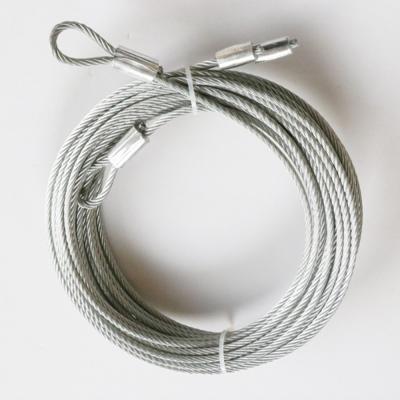 China Hot Dip Galvanized Flange For Garage Door 6x19+FC Hot Dip Galvanized Steel Wire Rope Flange For Garage Door Openers for sale