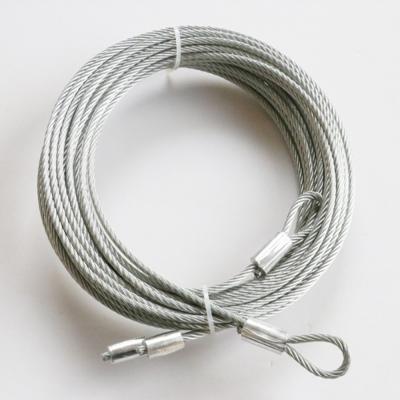 China Garage Door Steel Wire Rope Clamp 6x19+FC Garage Door Hot Dip Galvanized Steel Wire Rope Clamp for sale