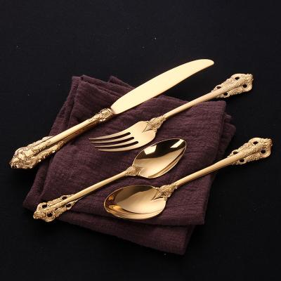 China Disposable Disposable International Dinnerware Set Flatware Food Grade 18 0 Stainless Steel Gold Plated Flatware SS304 SS430 SS410 for sale