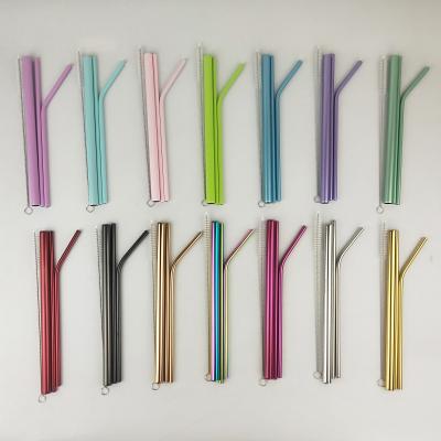 China 215mm Length 6mm Diameter Stainless Steel Food Grade Viable Drinking Straws Available In Custom Sizes In A Variety Of Colors for sale