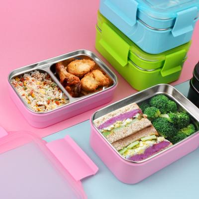 China 18/8 Stainless Steel Single Heatable Double Square Bowl Student for sale