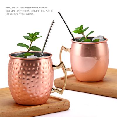 China Retro Viable Bronzed Single Bar 500ml Metal Material 304 Stainless Steel Club Mugs for sale