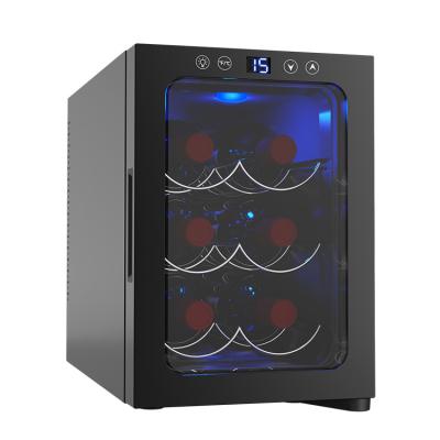 China Customization Luxury Semiconductor Electric Insulated Mini Wine Chiller Cooler Digital Display Refrigerator Fridge for sale