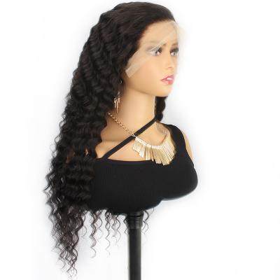 China Cheap Deep Wave 180 Density Retailer Pre Plucked 13x6 Cuticle Aligned 8a Wavy 13x6 African American Raw Virgin Human Hair High Quality Wig for sale