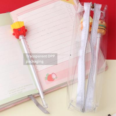 China Hot Selling Normal Custom Soft Food Family Logo Pen Click Gel Ink Pen With Student School Supplies Stationery for sale