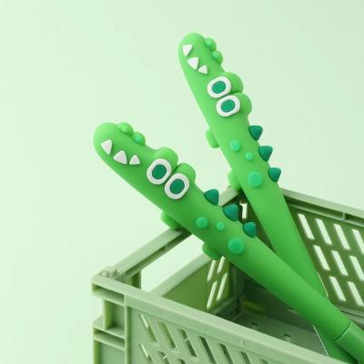 China Normal Cute Worry Crocodile Gel Pen Silicone Children Kids Gift School Office Supplies Stationery for sale