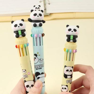 China office & High Quality Luxury Stationery Pen Gift Colorful Gel Pen 10 Colors Tip Pen Panda Pen For Student School Supplies for sale