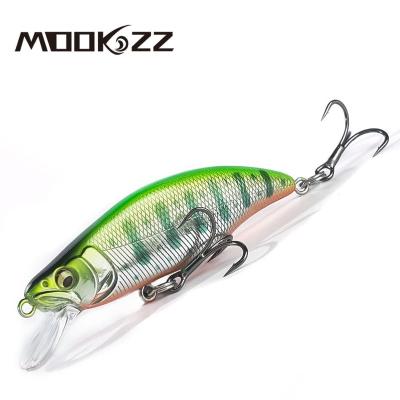 China ABS Plastic MOOKZZ 50mm 4.5g 67mm 8g Fish Lure Custom Logo Hard Plastic Body Deep Diving Floating Minnow Bass Fishing Lures for sale