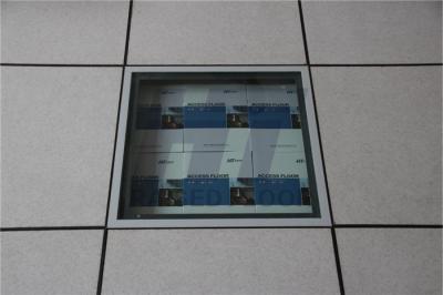 China Tempered Glass Stringer Raised Floor Panel Transparent for Monitor / Decoration for sale