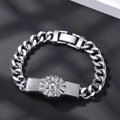 China Fashion Hip Hop Alloy Bangle Wholesale Jewelry Silver Plated Hip Bangle Custom Jewelry for sale