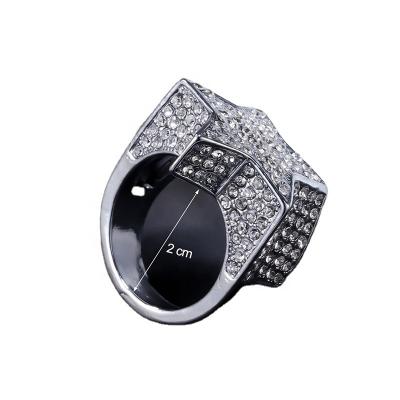 China Hot Sales Design Fashion Ring Fashion Jewelry Different Cuban Hip Hop Silver Plated Ring for sale