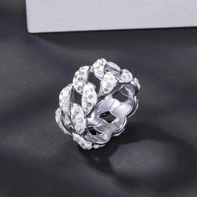 China Silver Fashion Price Ring Designs Of Full Rhinestone Cheap Pentagon Finger Ring For Men for sale