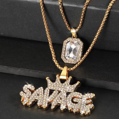 China High Quality Gold Plated Fashion Hip Hop Necklace Hot Sale Pendant Chain Necklaces for sale