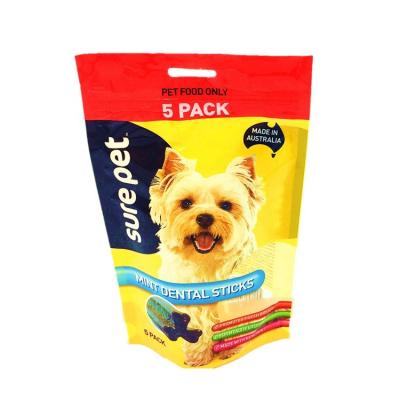 China Factory Price Moisture Proof Engraving Custom Printing Stand Up Pet Food Grade Package With Resealable Window Zipper Bag for sale