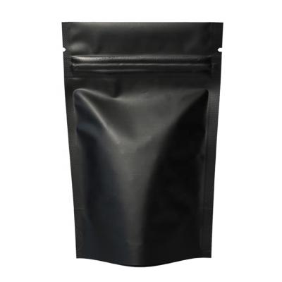 China Factory Price 250g 500g 1kg Matte Black Finish Zipper Coffee Bag Moisture Proof Matte Black Lock Roasted Pockets Soft Packaging for sale