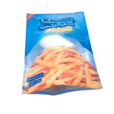 China Customized Moisture Proof Food Grade Printing Meat Fish Balls Seafood Potato French Fries Vegetable Vacuum Food Packaging Nylon Bag for sale