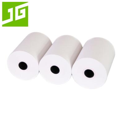 China Plastic core 65gsm 57mm*40mm heat sensitive paper rolls with 13/17mm plastic core position paper rolls for sale