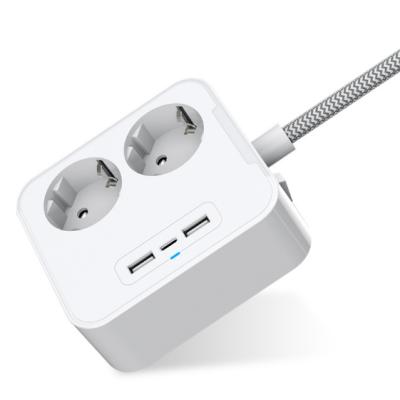 China Electric Power Strips Hot Sale Eu Standard Multifunctional General Electric Travel USB Power Strip for sale