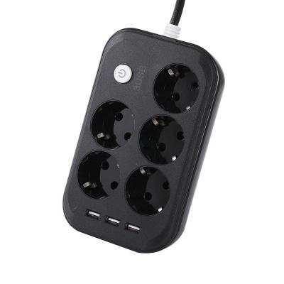 China Factory Direct German Type USB Table Power Strip Extension Electric Power Strip Indoor Charging Socket for sale