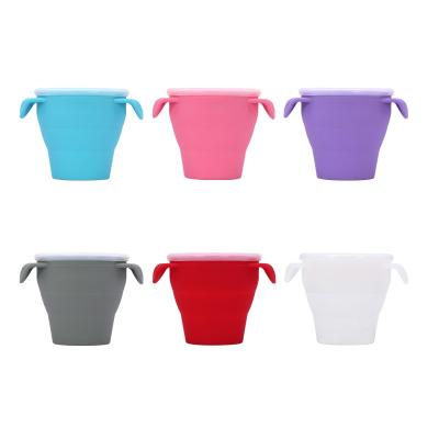 China New Viable Maternal Baby Supplies Bottles Handle Anti-puddle Snack Bowl Silicone Outer Strap Portable Water Bottle for sale