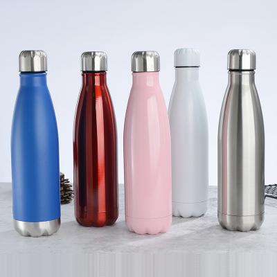 China Vending PORTABLE Well 500ML Customized Logo Insulated Stainless Steel Bullet Shaped Water Bottle for sale