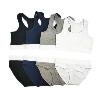 China Wholesale Cheap Custom Cotton High Quality Branded Spandex Anti-Static Sexy Sports Bra Set for sale