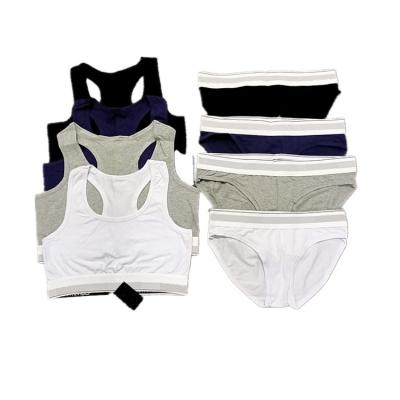 China Anti-Static Custom Logo Women Underwear Set Cotton Sports Bra& Panty Set for sale