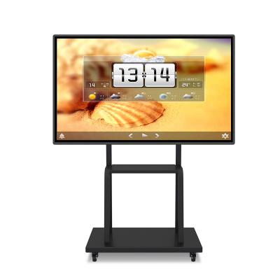 China PC Support Linux Android x86 OS 4G 128G 20 Point Touch Screen School Teacher Writing Interactive Board 65