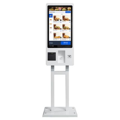 China 32 Inch i3 Processor Win 10 RFID Reader Ticket Printers Indoor Interactive Touch Screen Self Ordering Kiosk For Restaurant for sale