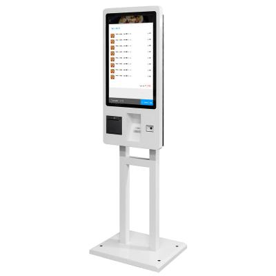 China 27inch Touch Self Service Kiosk Indoor System Interactive Self Ordering Machine Self Order Payment Kiosk For Restaurant for sale