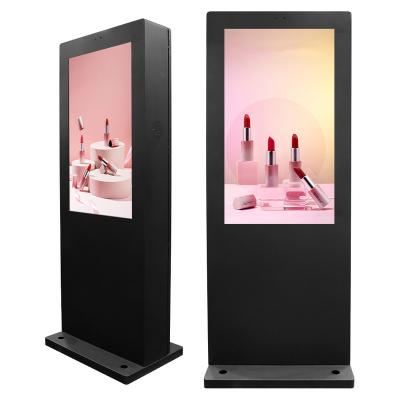 China Intense Split Screen Display Brightness 55 Inch Network Digital Signage Kiosk Outdoor Standalone Advertising Player Waterproof Dustproof Stand for sale