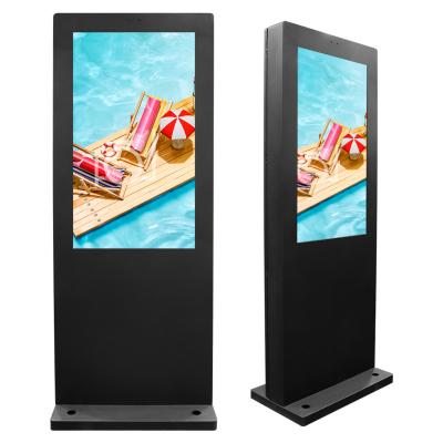 China Ultra Thin Outdoor Floor Standing 65inch Touch Screen 65inch Ad Totem Advertising Kiosk LCD Display for sale