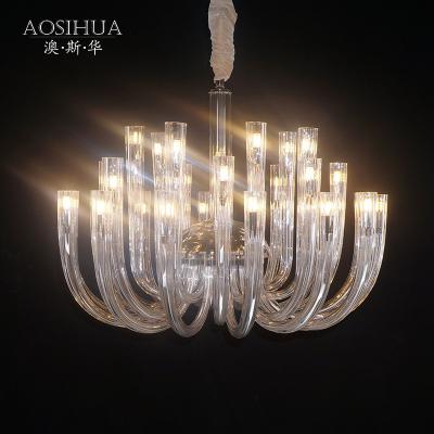 China AOSIHUA luxury modern European style gold chandelier for hotel villa living room for sale