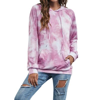 China Customized Sweatshirt Anti-Shrink Dyed Tie-Dye Oversized Women's Hoodies Pullover Sweatshirts Hoodies for sale