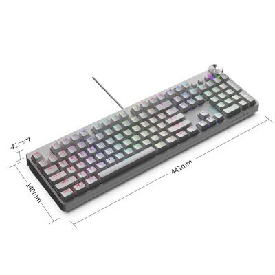 China New Modes Key Keyboard kb05 104 RGB Standard Normal Mechanical Gaming Cable Keyboard for sale